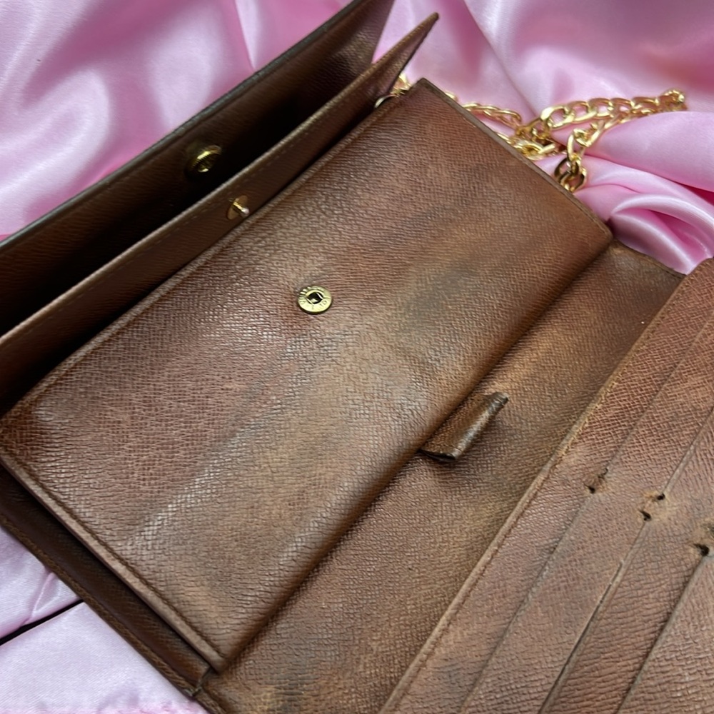 AUTHENTIC✨Louis Vuitton Brown and Gold Monogram Wallet / Clutch - Picture 12 of 15